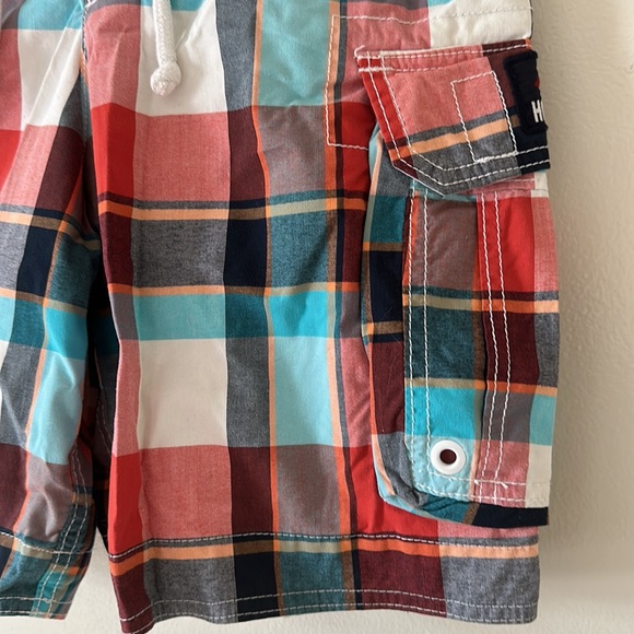Hollister Plaid Swim Trunk Knee Length - Picture 2 of 6